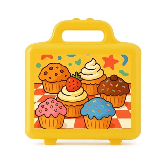 Maleta Plástica Personalizada 12x10cm Muffins