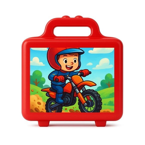 Maleta Plástica Personalizada 12x10cm Motocross