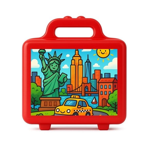 Maleta Plástica Personalizada 12x10cm Nova York
