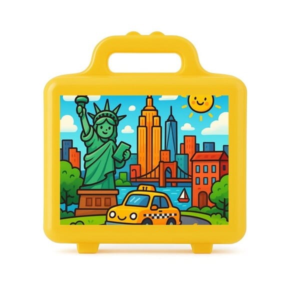 Maleta Plástica Personalizada 12x10cm Nova York