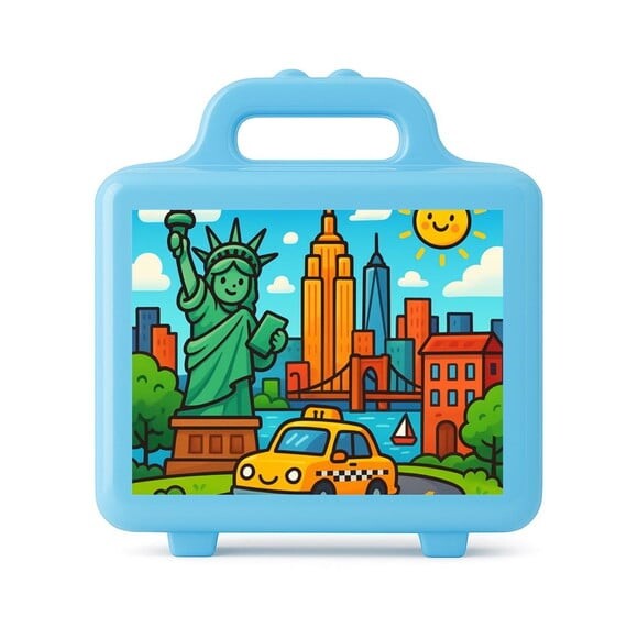 Maleta Plástica Personalizada 12x10cm Nova York