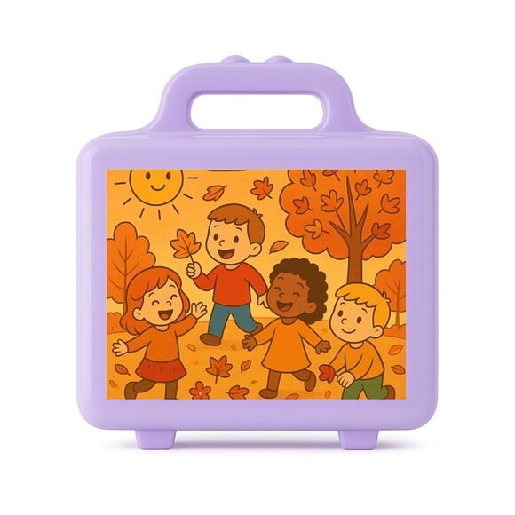 Maleta Plástica Personalizada 12x10cm Outono Divertido