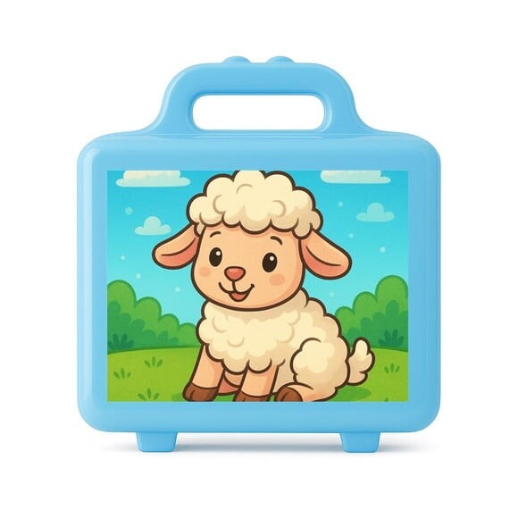 Maleta Plástica Personalizada 12x10cm Ovelhinha