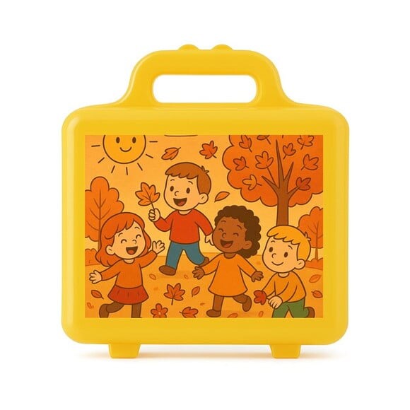 Maleta Plástica Personalizada 12x10cm Outono Divertido