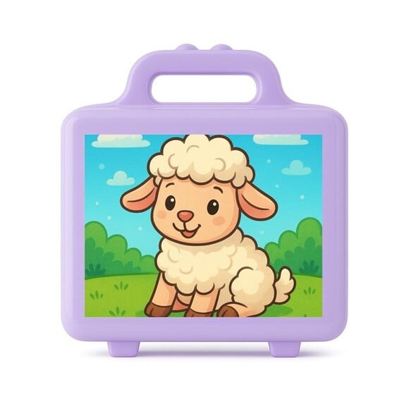 Maleta Plástica Personalizada 12x10cm Ovelhinha