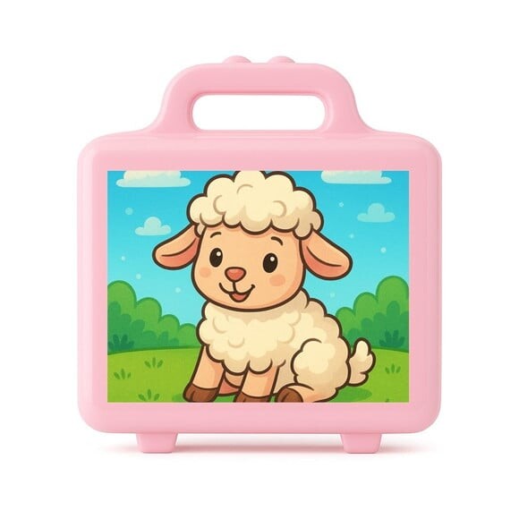 Maleta Plástica Personalizada 12x10cm Ovelhinha