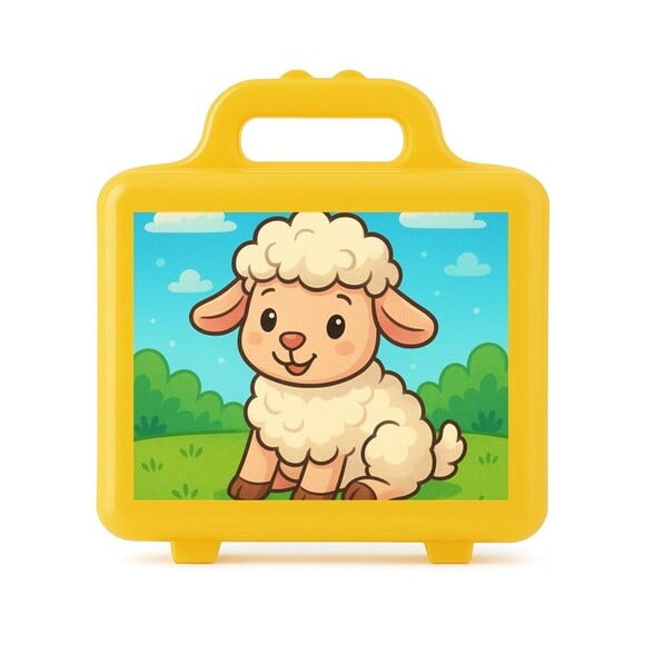 Maleta Plástica Personalizada 12x10cm Ovelhinha