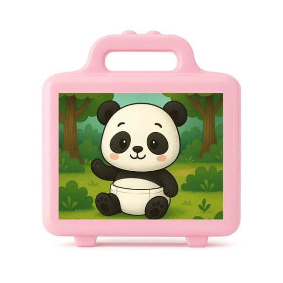 Maleta Plástica Personalizada 12x10cm Panda Baby