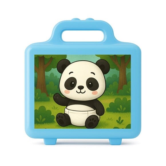 Maleta Plástica Personalizada 12x10cm Panda Baby