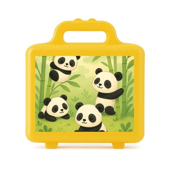 Maleta Plástica Personalizada 12x10cm Pandinhas