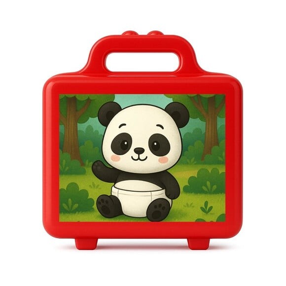 Maleta Plástica Personalizada 12x10cm Panda Baby
