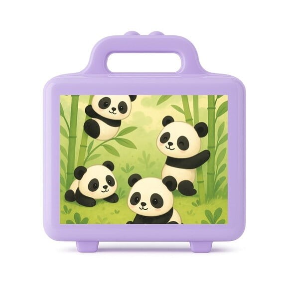 Maleta Plástica Personalizada 12x10cm Pandinhas