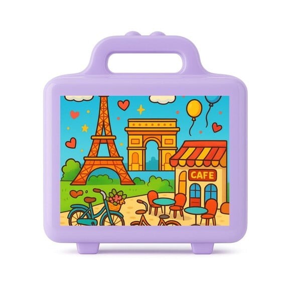 Maleta Plástica Personalizada 12x10cm Paris