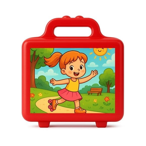 Maleta Plástica Personalizada 12x10cm Patins
