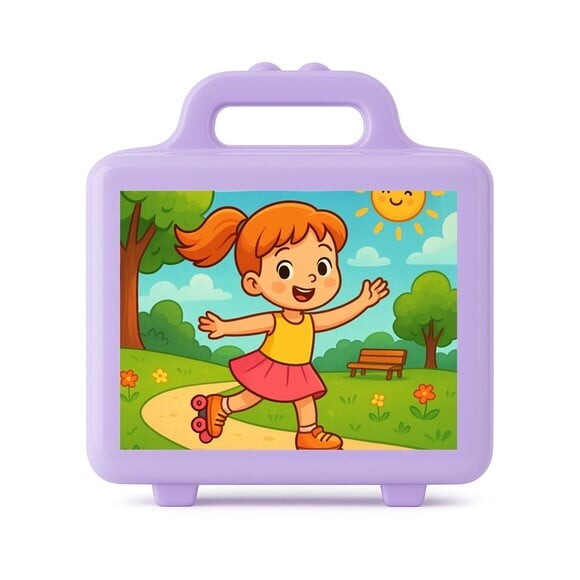 Maleta Plástica Personalizada 12x10cm Patins