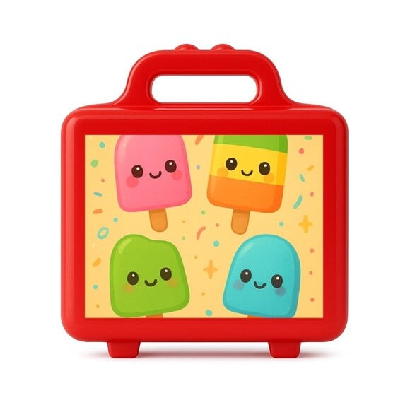 Maleta Plástica Personalizada 12x10cm Picolés