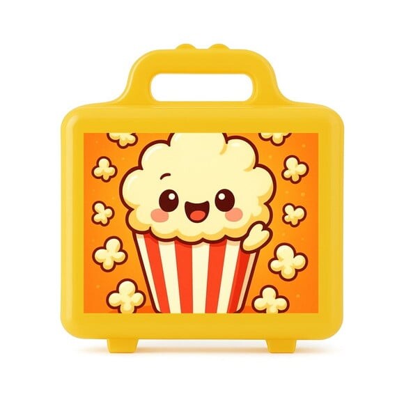 Maleta Plástica Personalizada 12x10cm Pipoca