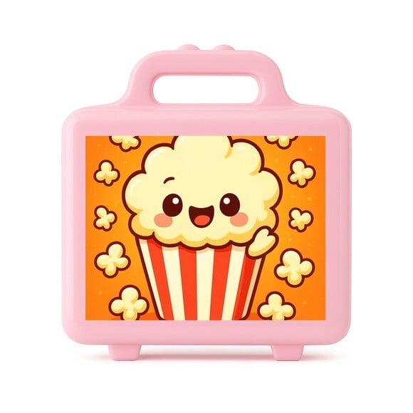 Maleta Plástica Personalizada 12x10cm Pipoca