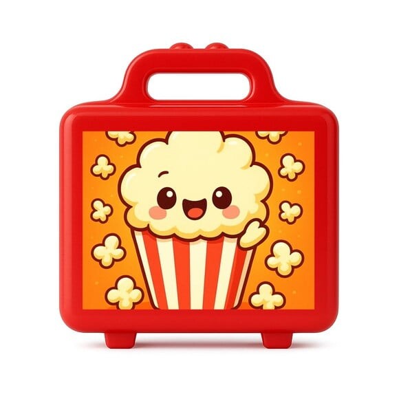 Maleta Plástica Personalizada 12x10cm Pipoca