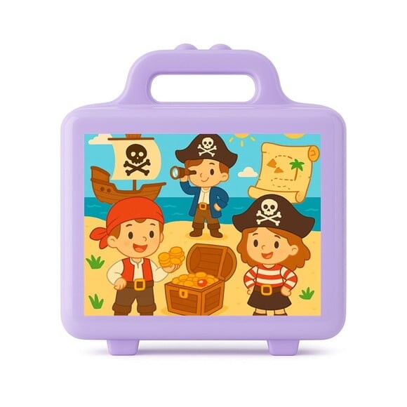 Maleta Plástica Personalizada 12x10cm Piratas