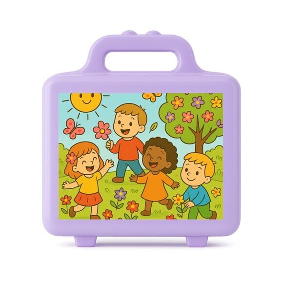 Maleta Plástica Personalizada 12x10cm Primavera Divertida