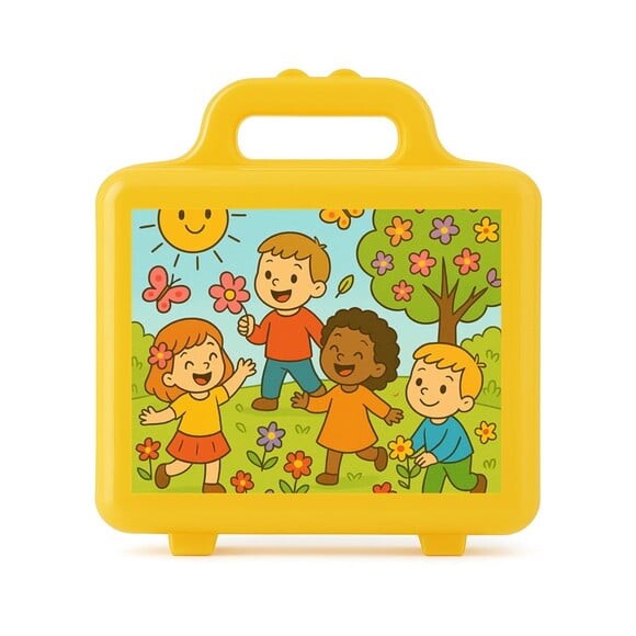 Maleta Plástica Personalizada 12x10cm Primavera Divertida