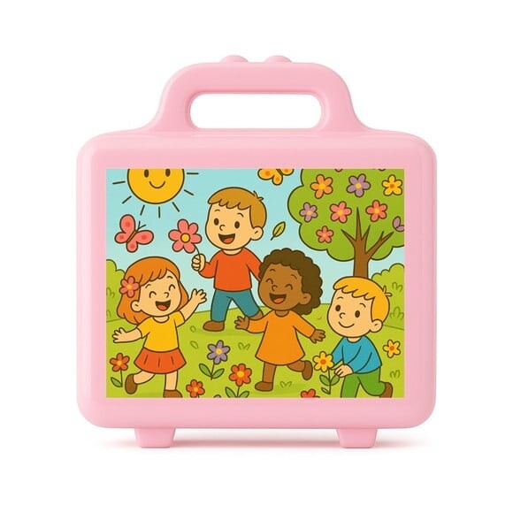 Maleta Plástica Personalizada 12x10cm Primavera Divertida