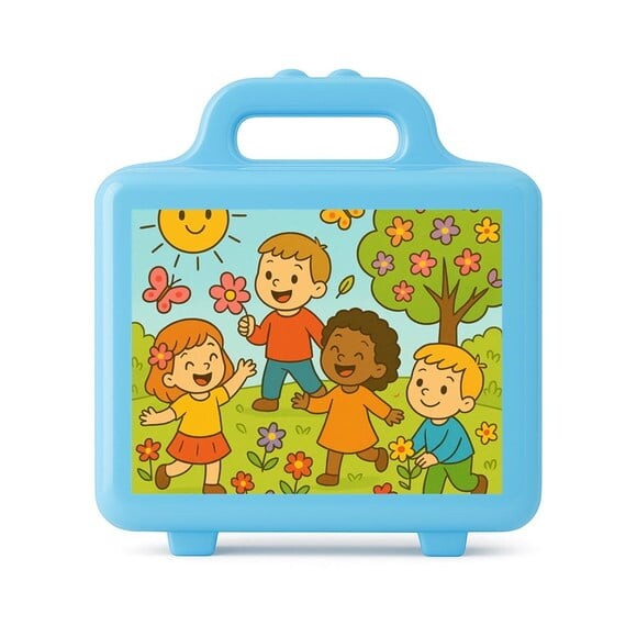 Maleta Plástica Personalizada 12x10cm Primavera Divertida