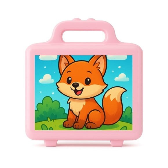 Maleta Plástica Personalizada 12x10cm Raposinha