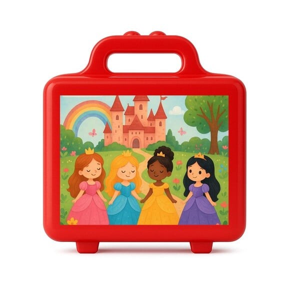 Maleta Plástica Personalizada 12x10cm Princesas Encantadas