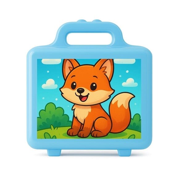 Maleta Plástica Personalizada 12x10cm Raposinha