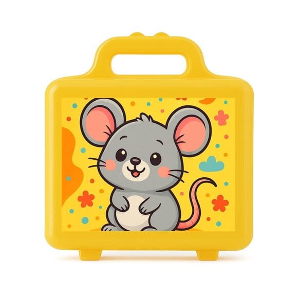 Maleta Plástica Personalizada 12x10cm Ratinho Fofo