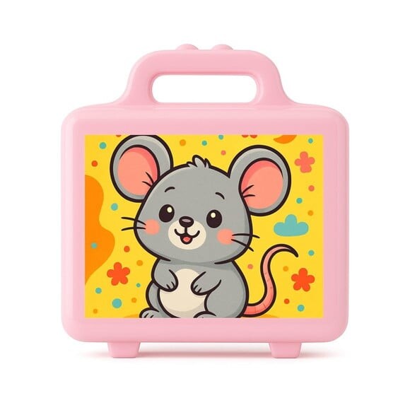 Maleta Plástica Personalizada 12x10cm Ratinho Fofo