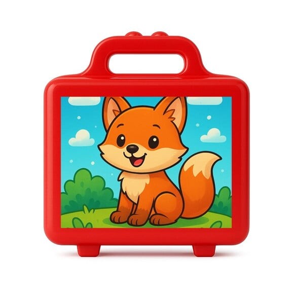 Maleta Plástica Personalizada 12x10cm Raposinha