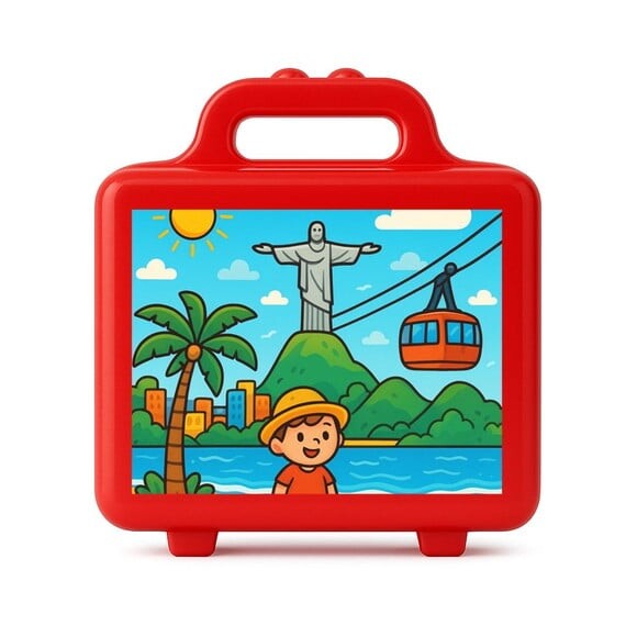 Maleta Plástica Personalizada 12x10cm Rio de Janeiro