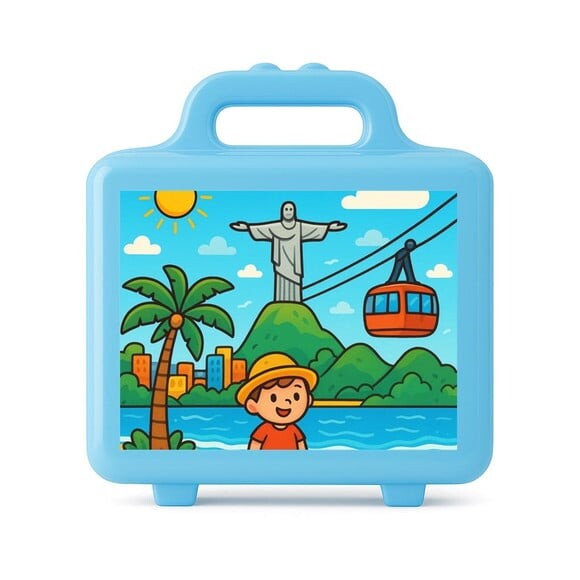Maleta Plástica Personalizada 12x10cm Rio de Janeiro
