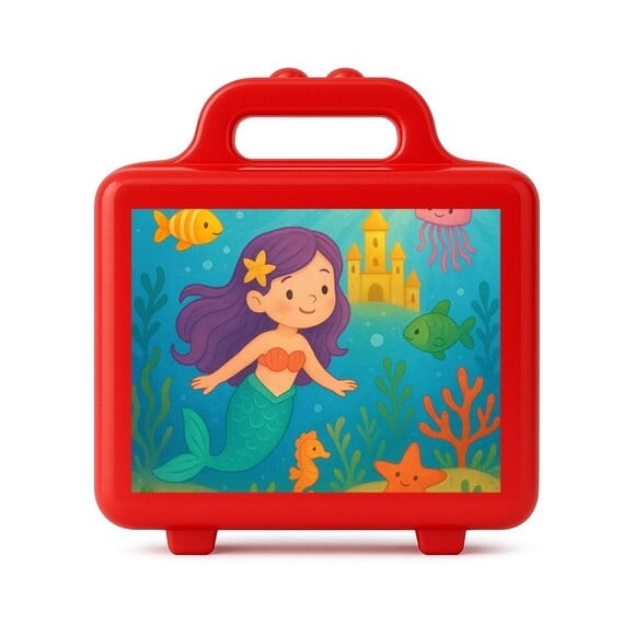 Maleta Plástica Personalizada 12x10cm Reino Subaquático