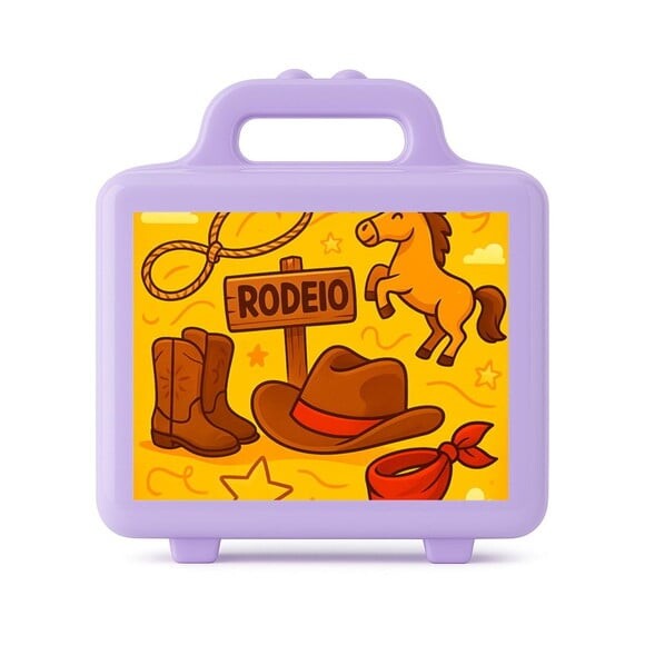 Maleta Plástica Personalizada 12x10cm Rodeio