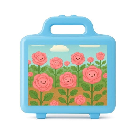Maleta Plástica Personalizada 12x10cm Rosas Fofas