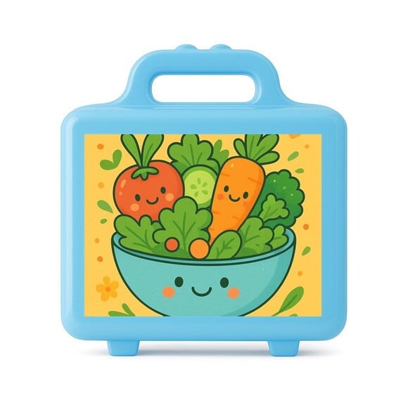Maleta Plástica Personalizada 12x10cm Salada Divertida