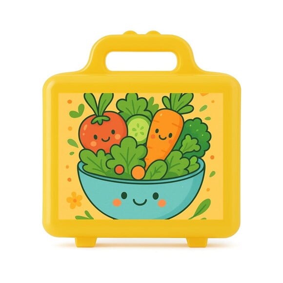 Maleta Plástica Personalizada 12x10cm Salada Divertida