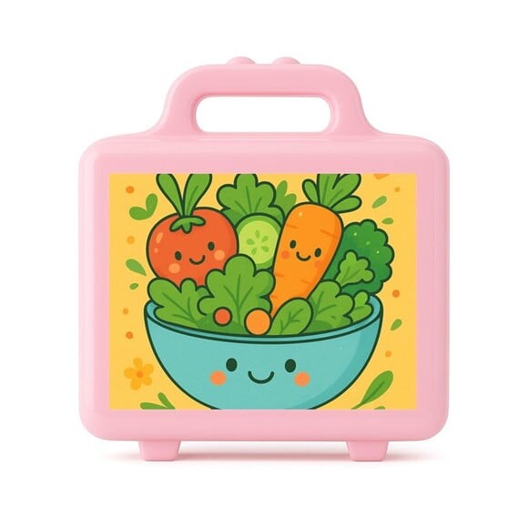 Maleta Plástica Personalizada 12x10cm Salada Divertida