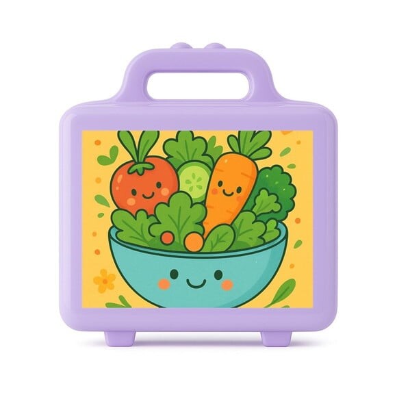 Maleta Plástica Personalizada 12x10cm Salada Divertida