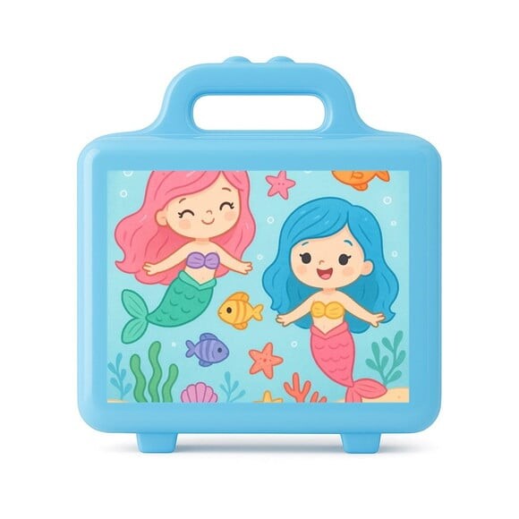 Maleta Plástica Personalizada 12x10cm Sereias
