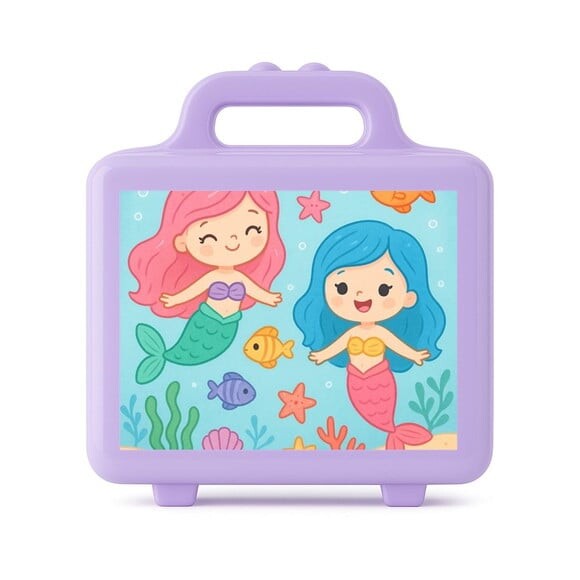 Maleta Plástica Personalizada 12x10cm Sereias