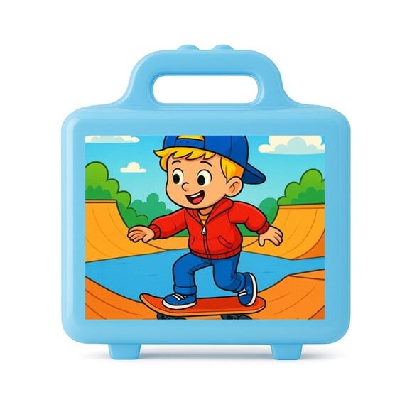 Maleta Plástica Personalizada 12x10cm Skate Kids