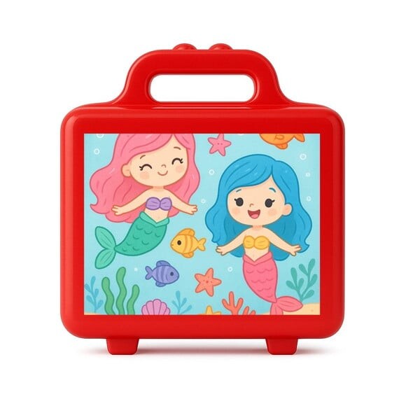 Maleta Plástica Personalizada 12x10cm Sereias