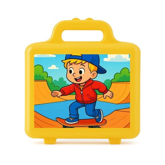 Maleta Plástica Personalizada 12x10cm Skate Kids