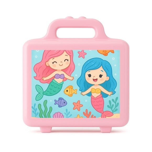 Maleta Plástica Personalizada 12x10cm Sereias