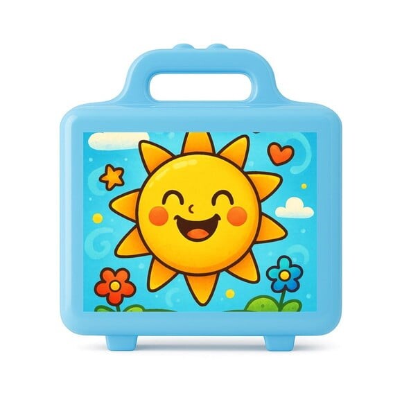 Maleta Plástica Personalizada 12x10cm Sol Sorridente